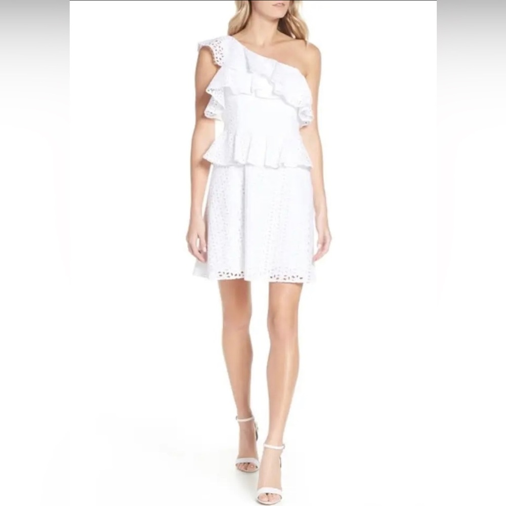 LILLY PULITZER Josie One Shoulder Eyelet Dress - Picture 1 of 9